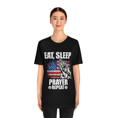 Prayer Repeat Unisex Jersey Short Sleeve Tee