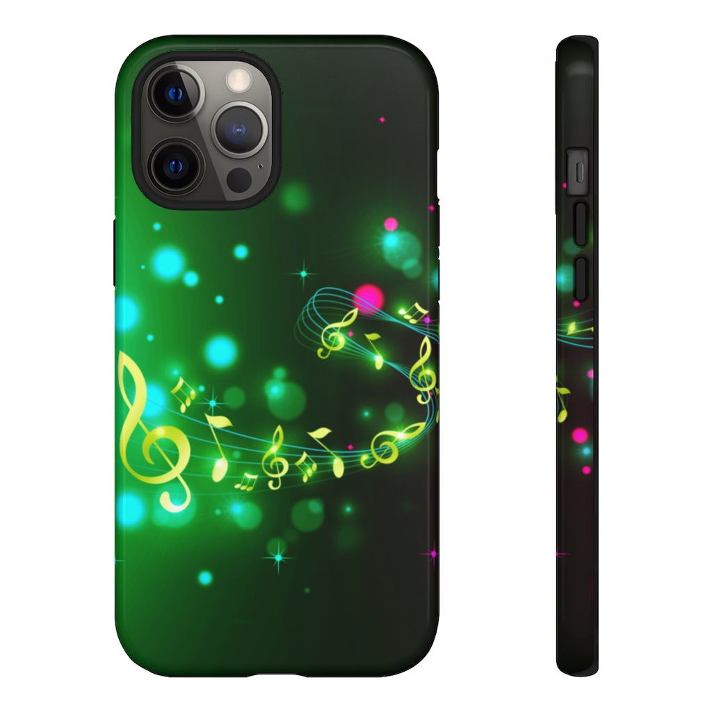 Golden Notes Music iPhone Tough Cases