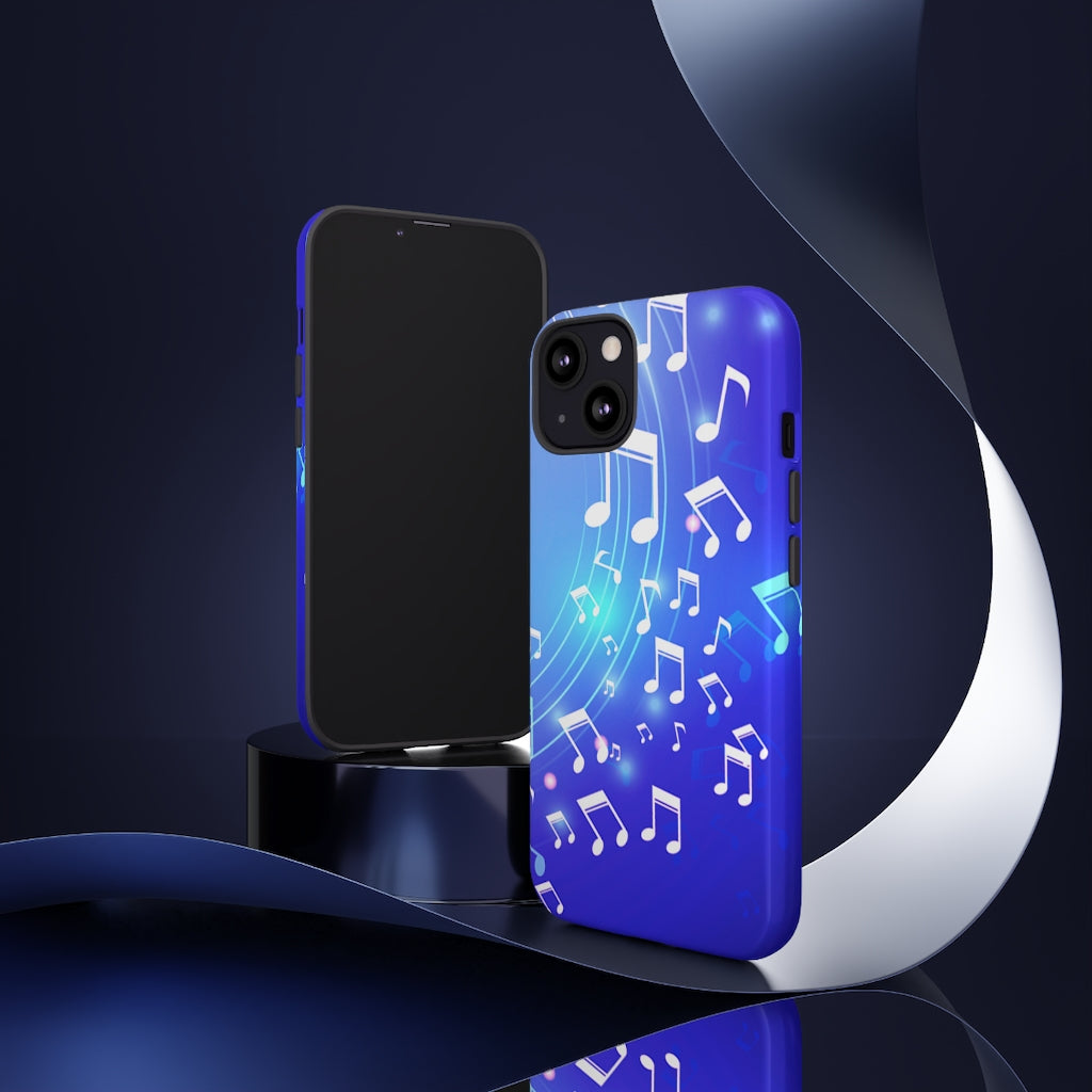 Curving Notes Music iPhone Tough Cases