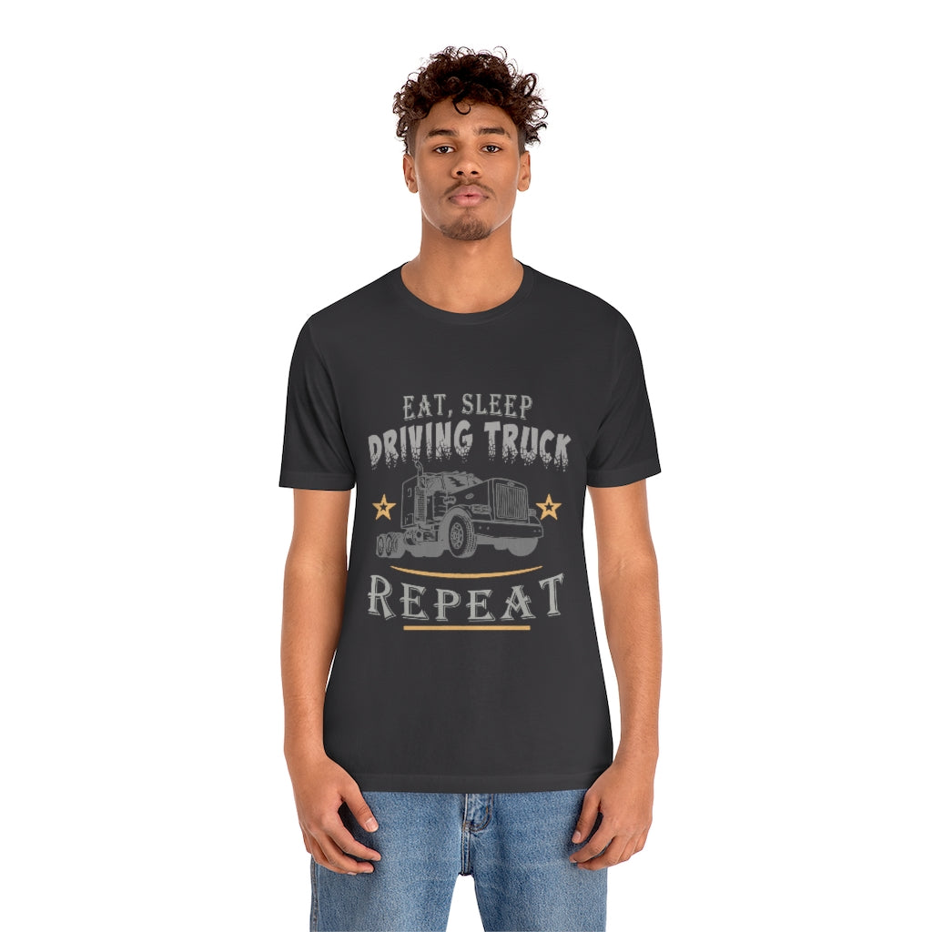 Truck Driving Repeat Unisex Jersey Short Sleeve Tee