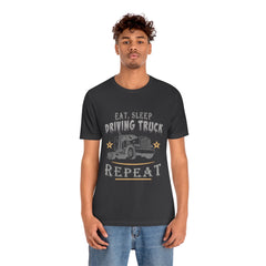 Truck Driving Repeat Unisex Jersey Short Sleeve Tee