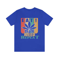 Weed Repeat Unisex Jersey Short Sleeve Tee