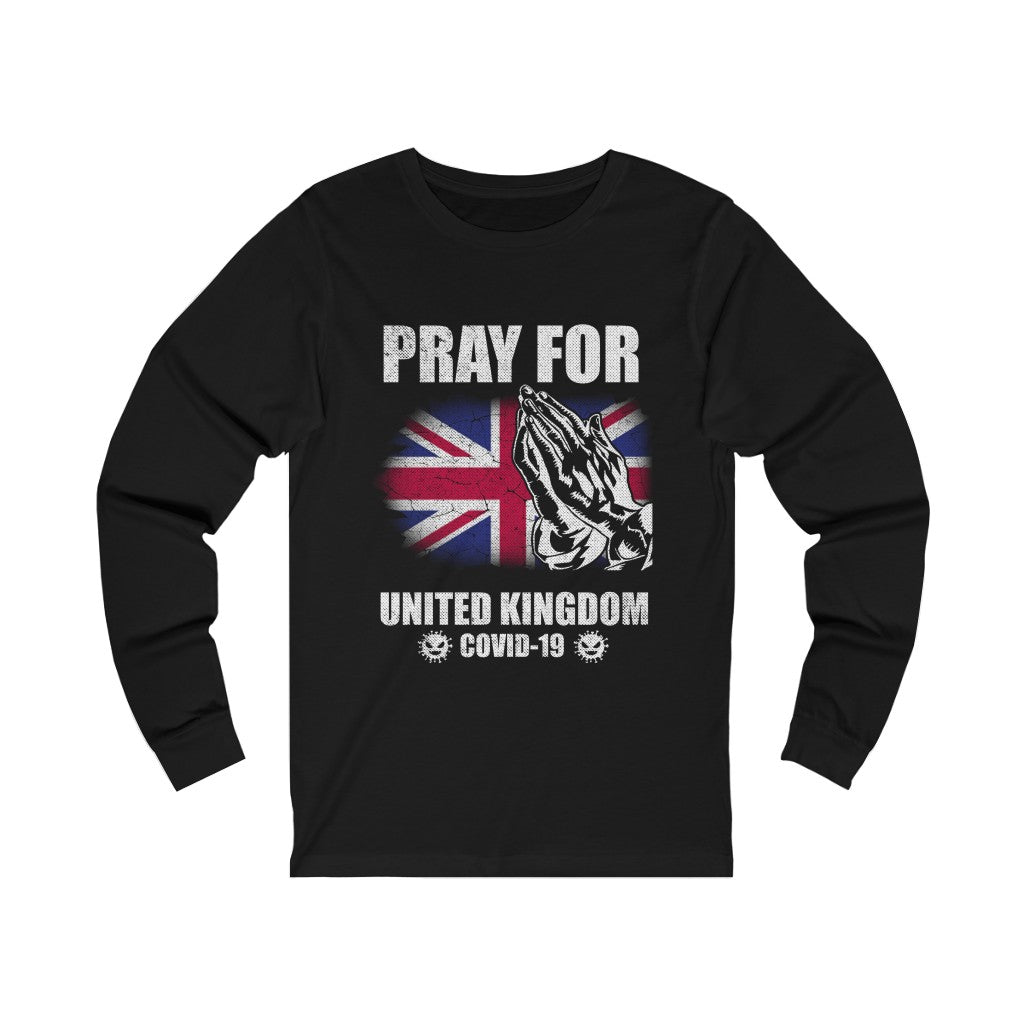 Pray For United Kingdom Unisex Jersey Long Sleeve Tee