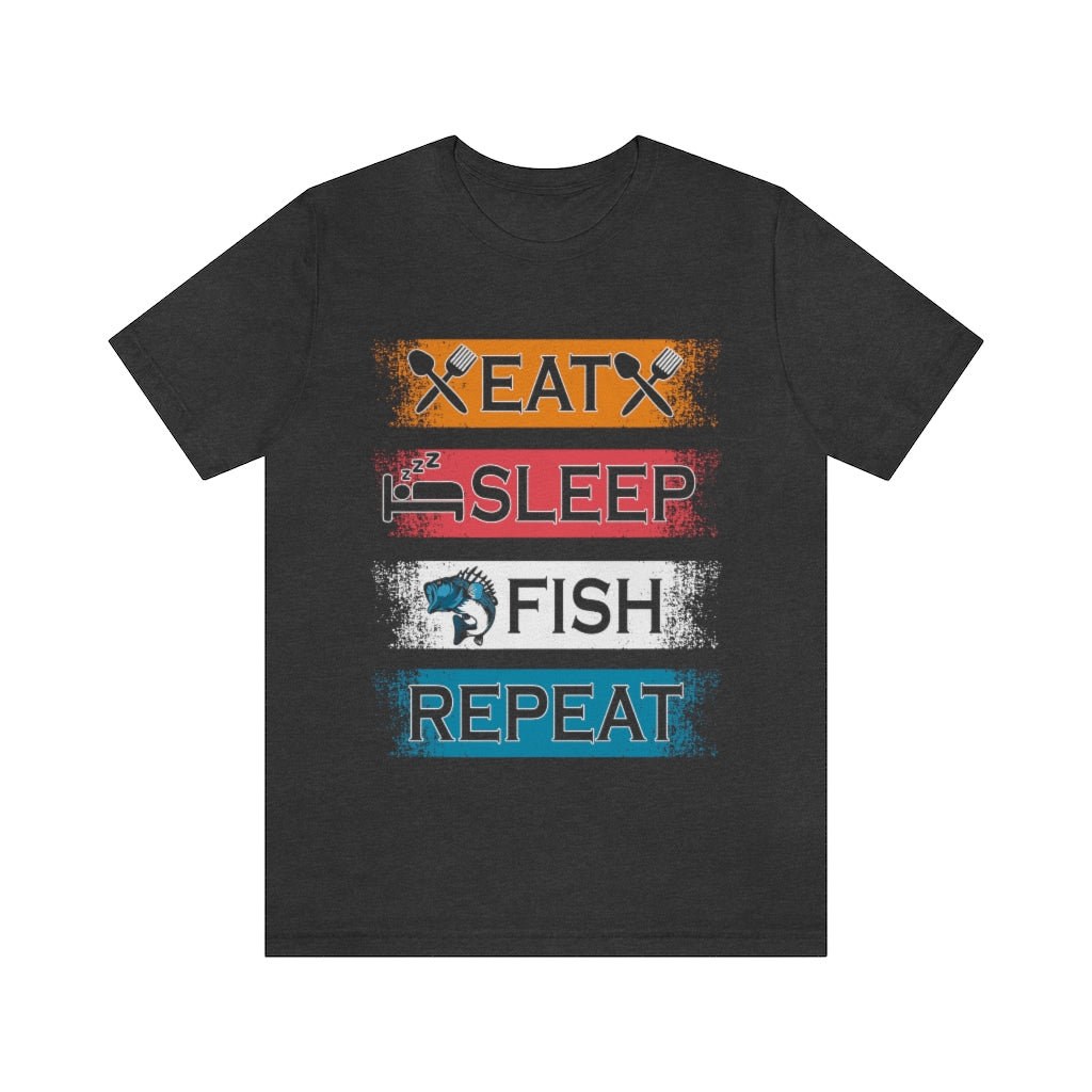 Fishing Repeat Unisex Jersey Short Sleeve Tee
