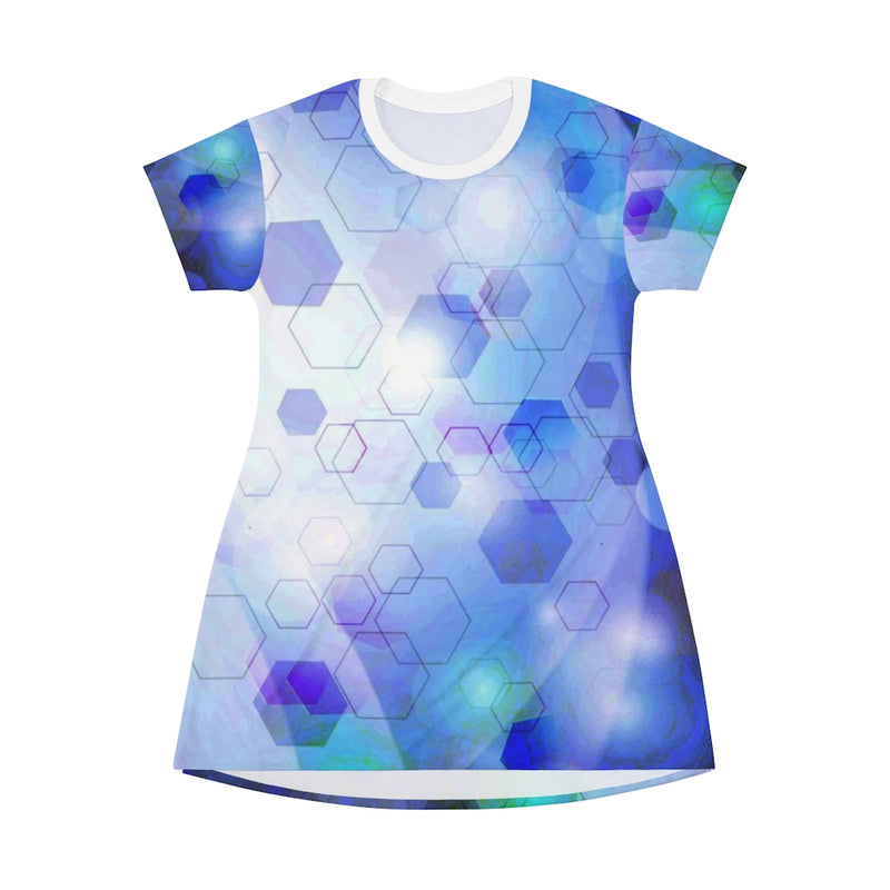 Hexagon Flash Geometric T-Shirt Dress