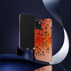 Curving Notes Music iPhone Tough Cases