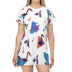 Geo Music T-Shirt Dress