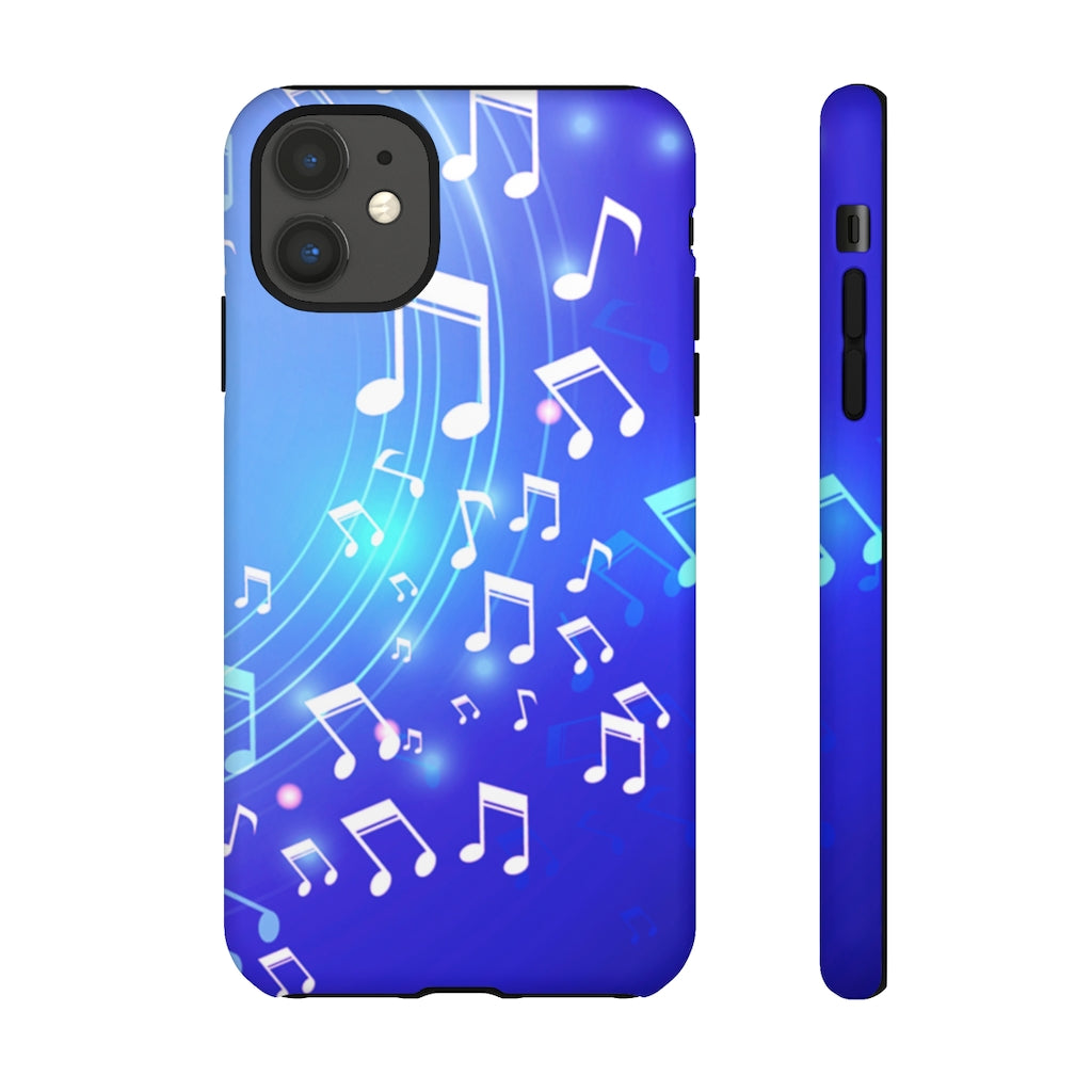 Curving Notes Music iPhone Tough Cases