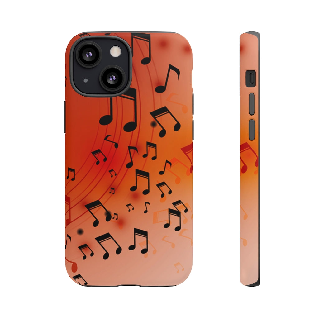 Curving Notes Music iPhone Tough Cases