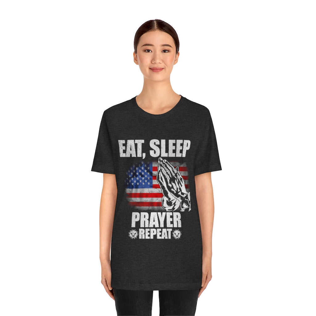 Prayer Repeat Unisex Jersey Short Sleeve Tee