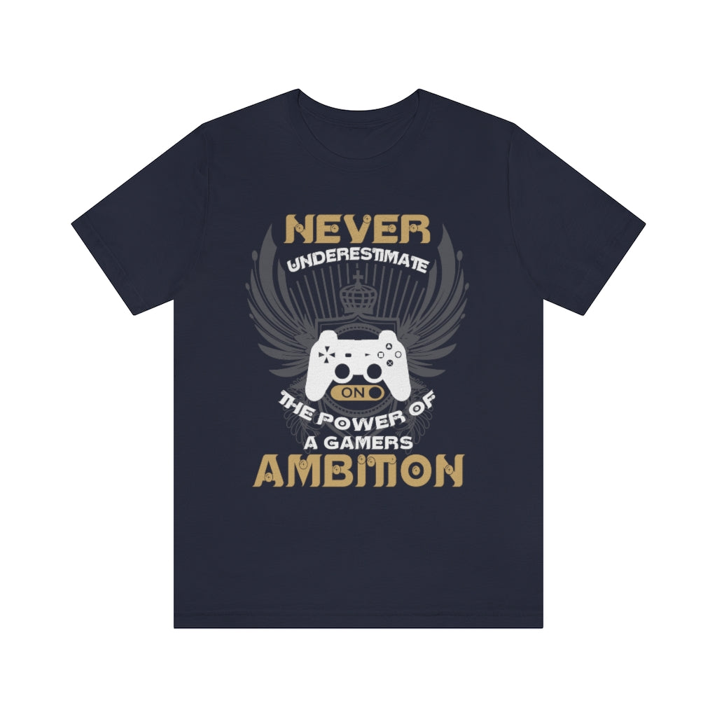 Never Underestimate Gamers Unisex Jersey Short Sleeve Tee