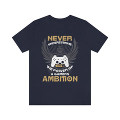 Never Underestimate Gamers Unisex Jersey Short Sleeve Tee
