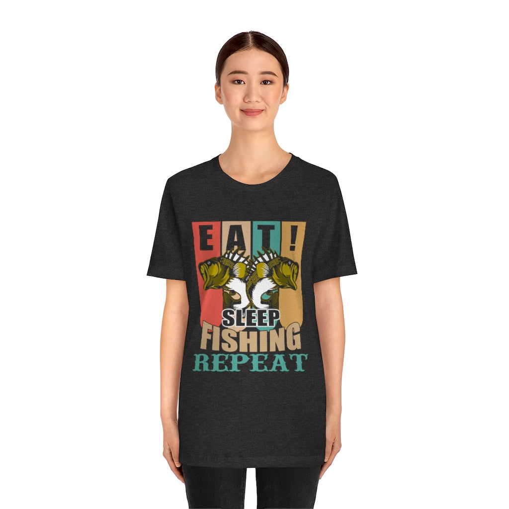 Fishing Repeat Unisex Jersey Short Sleeve Tee