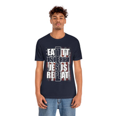 Jesus Repeat Unisex Jersey Short Sleeve Tee