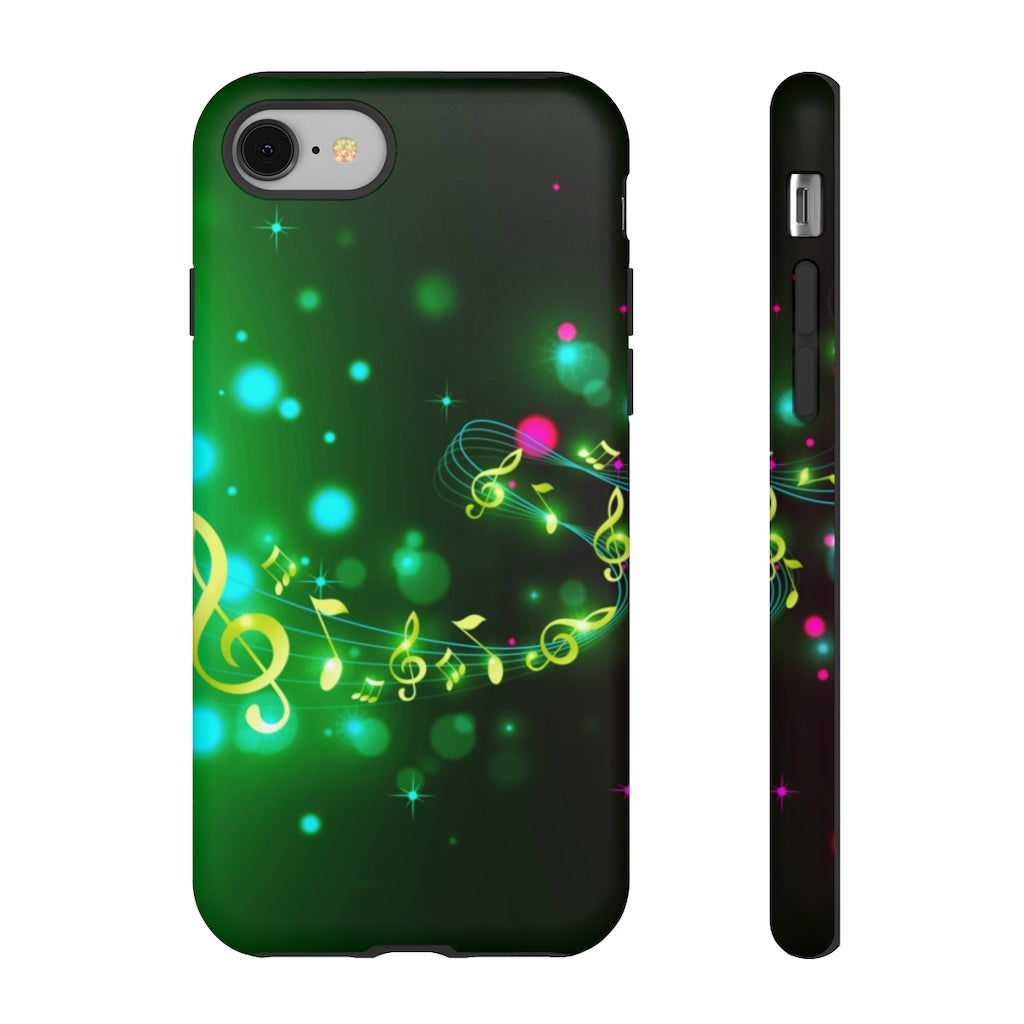Golden Notes Music iPhone Tough Cases