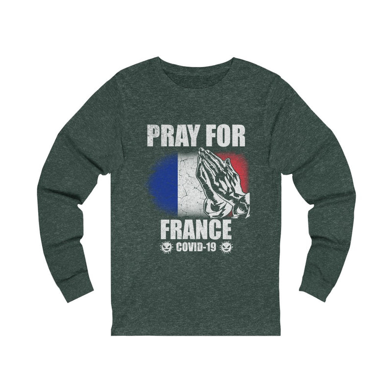 Pray For France Unisex Jersey Long Sleeve Tee