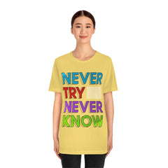 Never Know Unisex Jersey Short Sleeve Tee