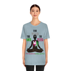 The Soul vs. The Flesh vs. The Mind Unisex Jersey Short Sleeve Tee