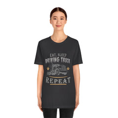 Truck Driving Repeat Unisex Jersey Short Sleeve Tee