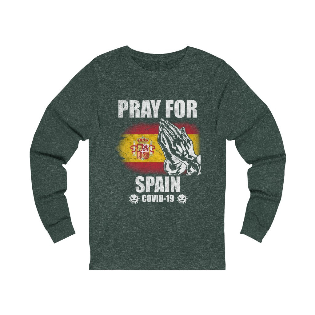 Pray For Spain Unisex Jersey Long Sleeve Tee