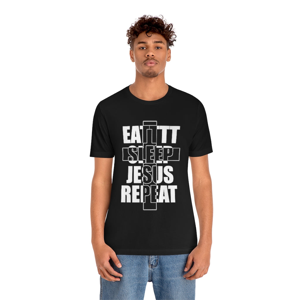 Jesus Repeat Unisex Jersey Short Sleeve Tee