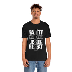 Jesus Repeat Unisex Jersey Short Sleeve Tee