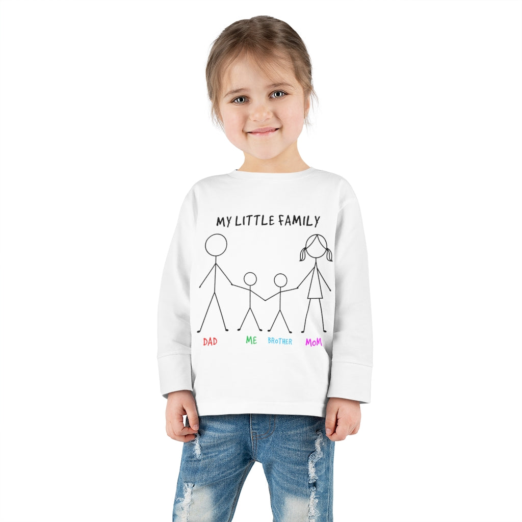 My Little Family Toddler Long Sleeve Tee