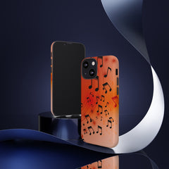 Curving Notes Music iPhone Tough Cases