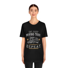 Truck Driving Repeat Unisex Jersey Short Sleeve Tee