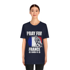 Pray For France Unisex Jersey Short Sleeve Tee
