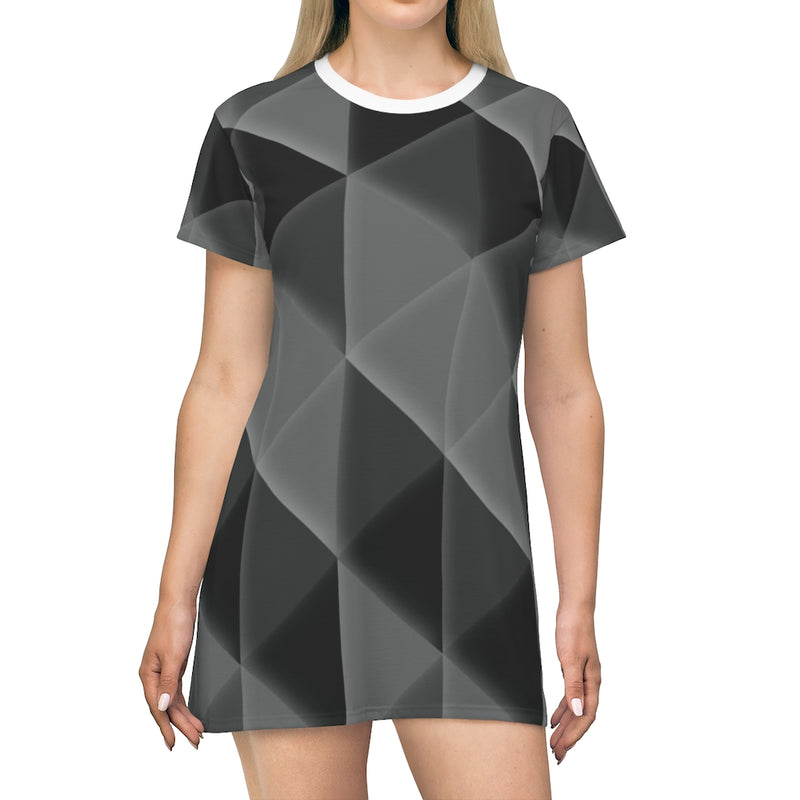 Chopped Geometric T-Shirt Dress