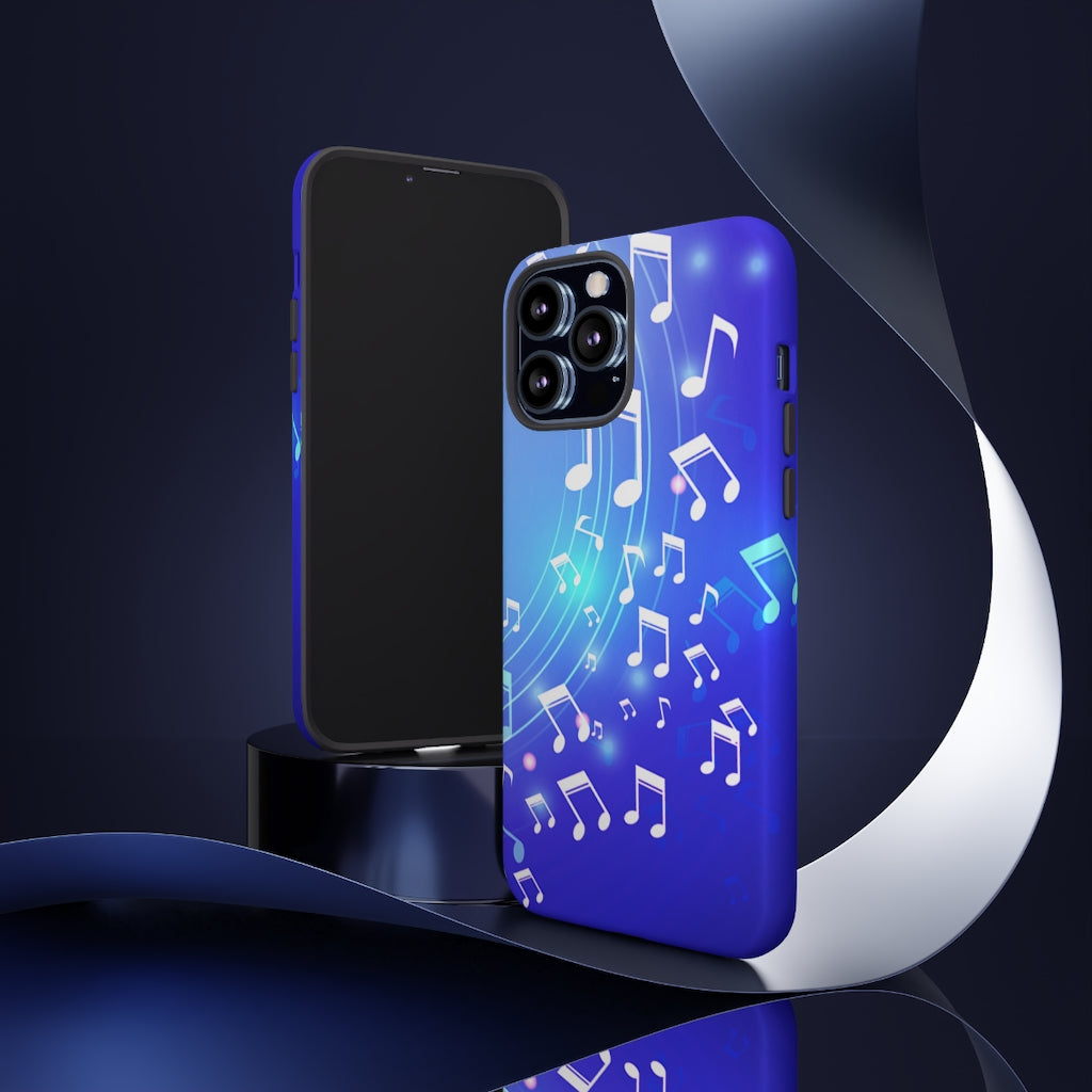 Curving Notes Music iPhone Tough Cases