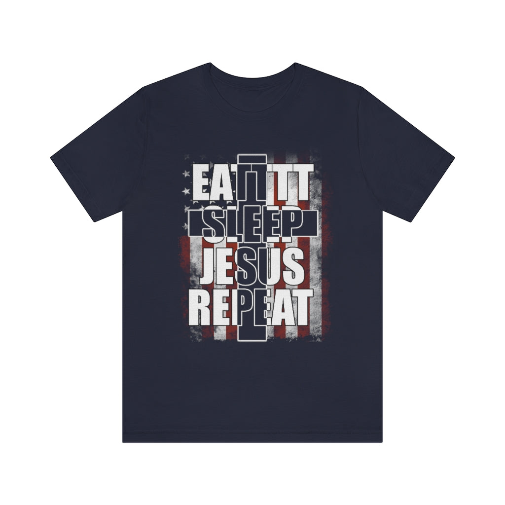 Jesus Repeat Unisex Jersey Short Sleeve Tee