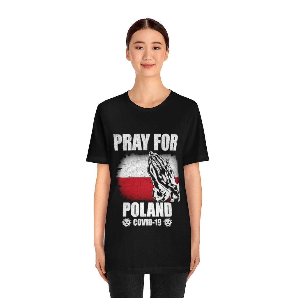 Pray For Poland Unisex Jersey Short Sleeve Tee