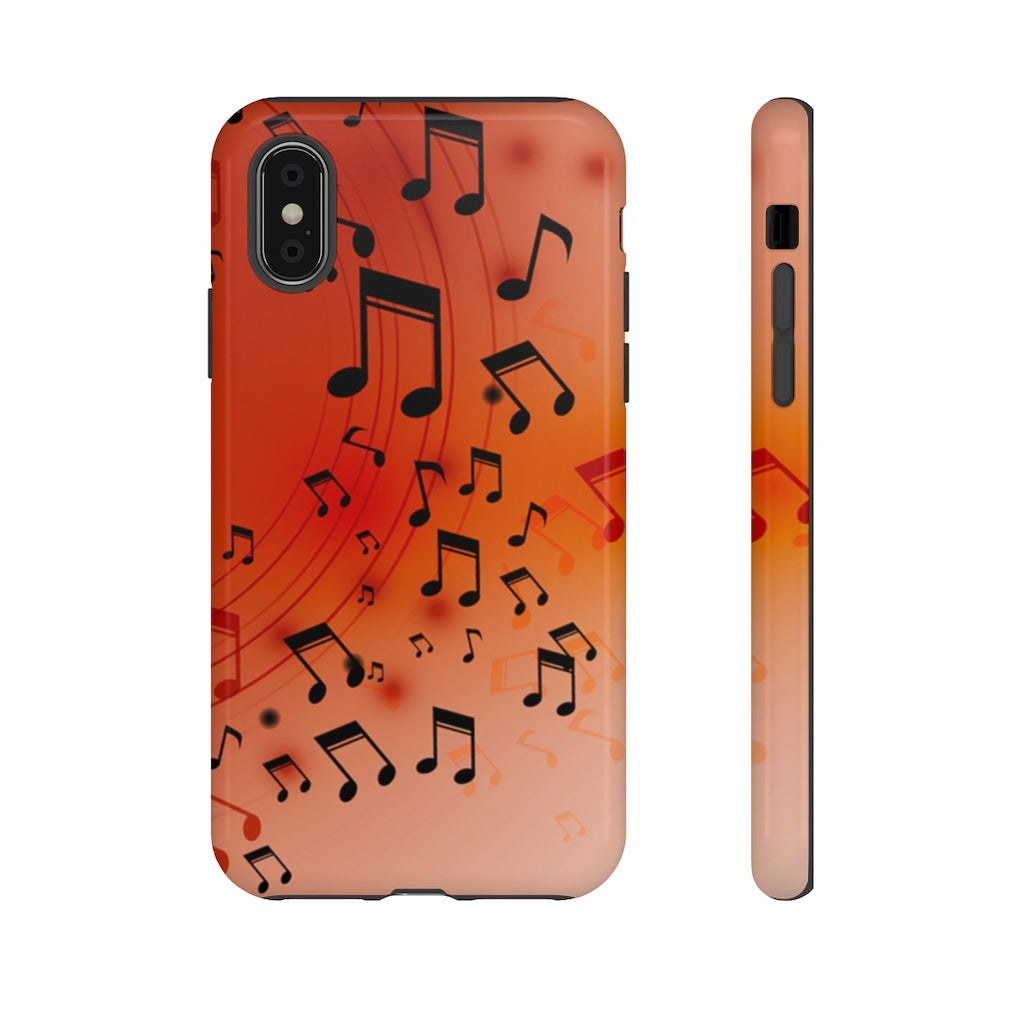 Curving Notes Music iPhone Tough Cases