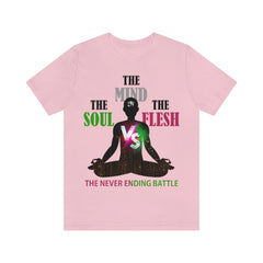 The Soul vs. The Flesh vs. The Mind Unisex Jersey Short Sleeve Tee