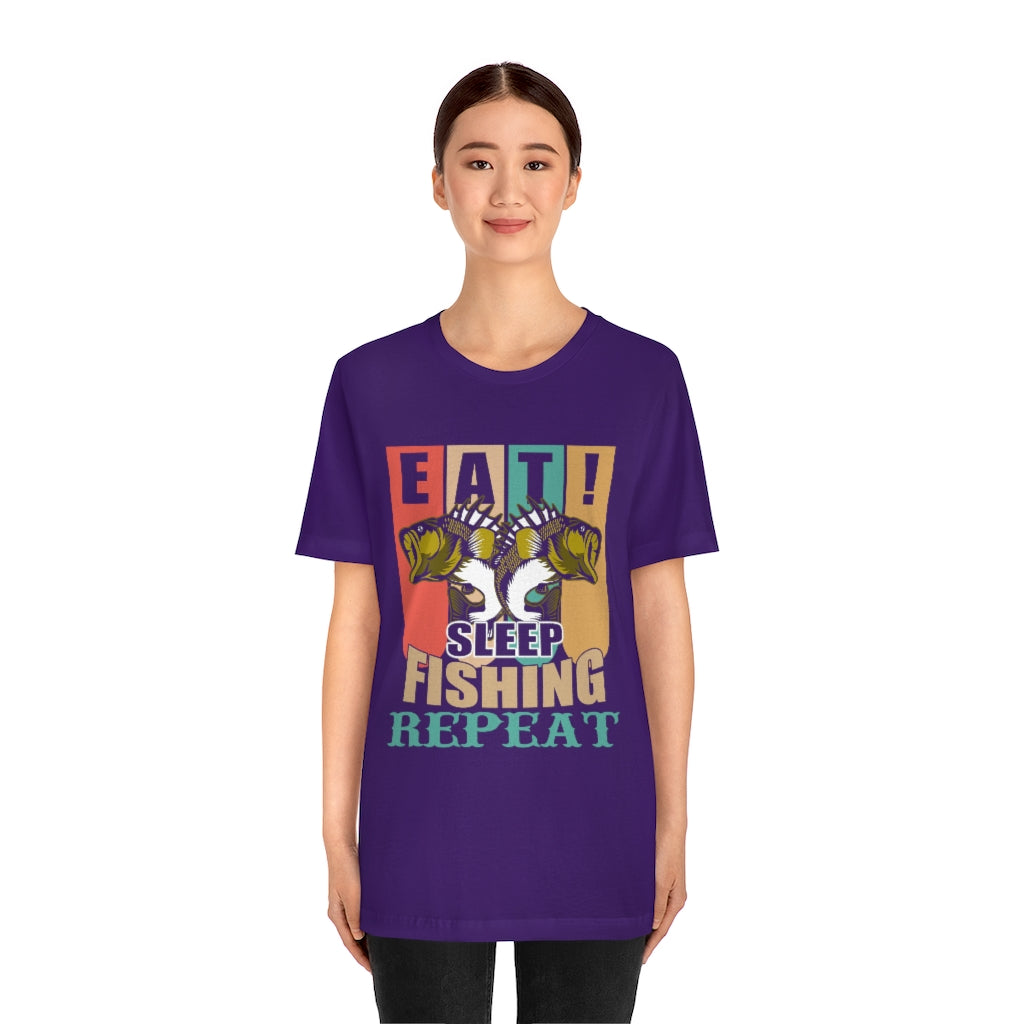 Fishing Repeat Unisex Jersey Short Sleeve Tee