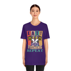 Fishing Repeat Unisex Jersey Short Sleeve Tee
