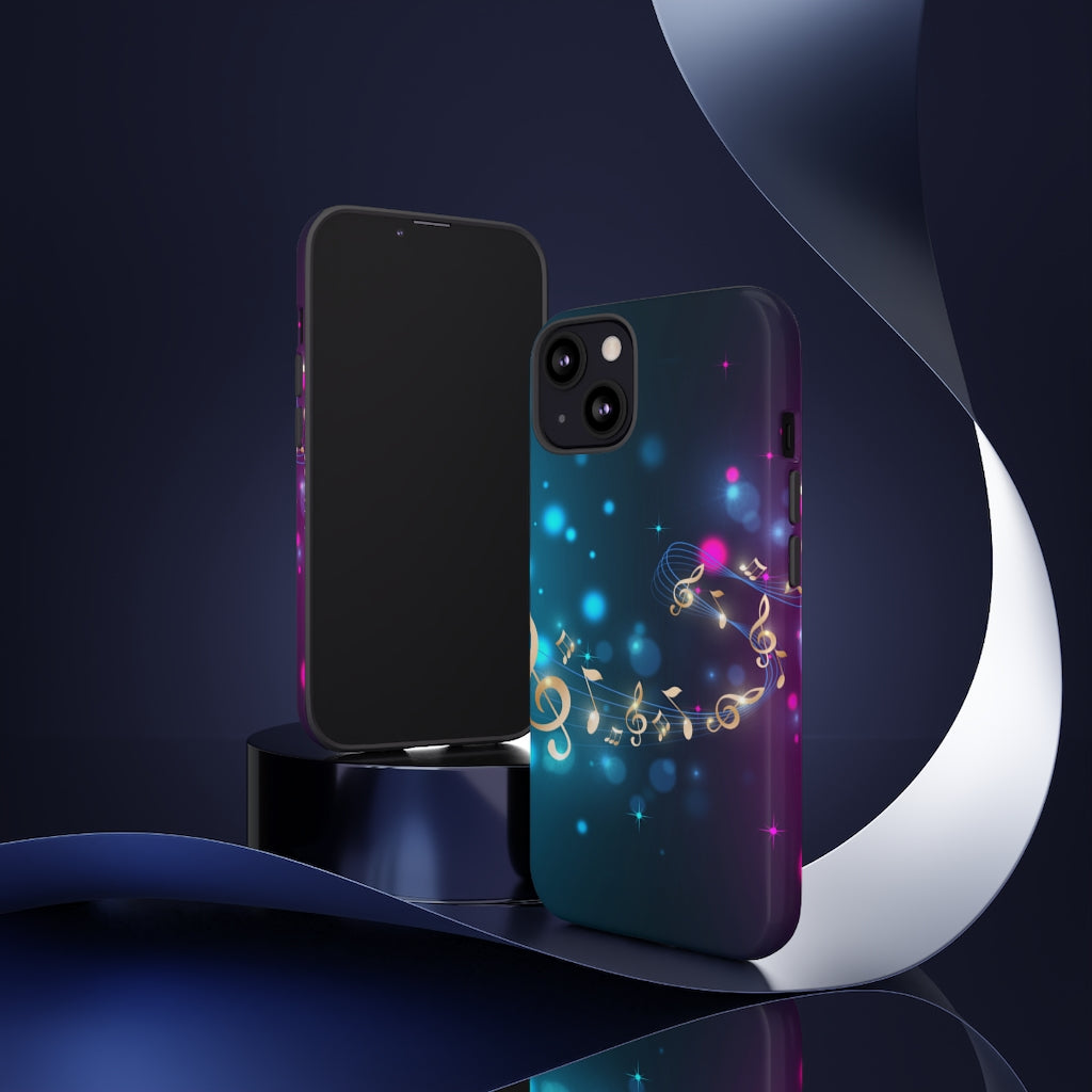 Golden Notes Music iPhone Tough Cases