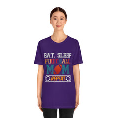 Football Mom Repeat Unisex Jersey Short Sleeve Tee