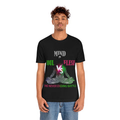 The Soul vs. The Flesh vs. The Mind Unisex Jersey Short Sleeve Tee
