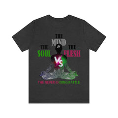 The Soul vs. The Flesh vs. The Mind Unisex Jersey Short Sleeve Tee