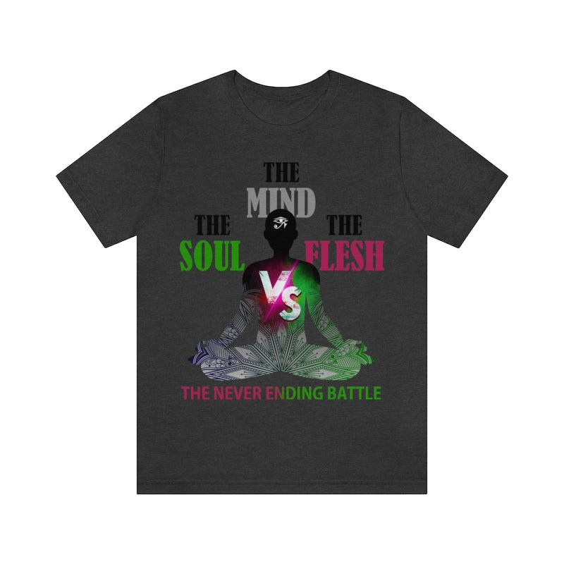 The Soul vs. The Flesh vs. The Mind Unisex Jersey Short Sleeve Tee