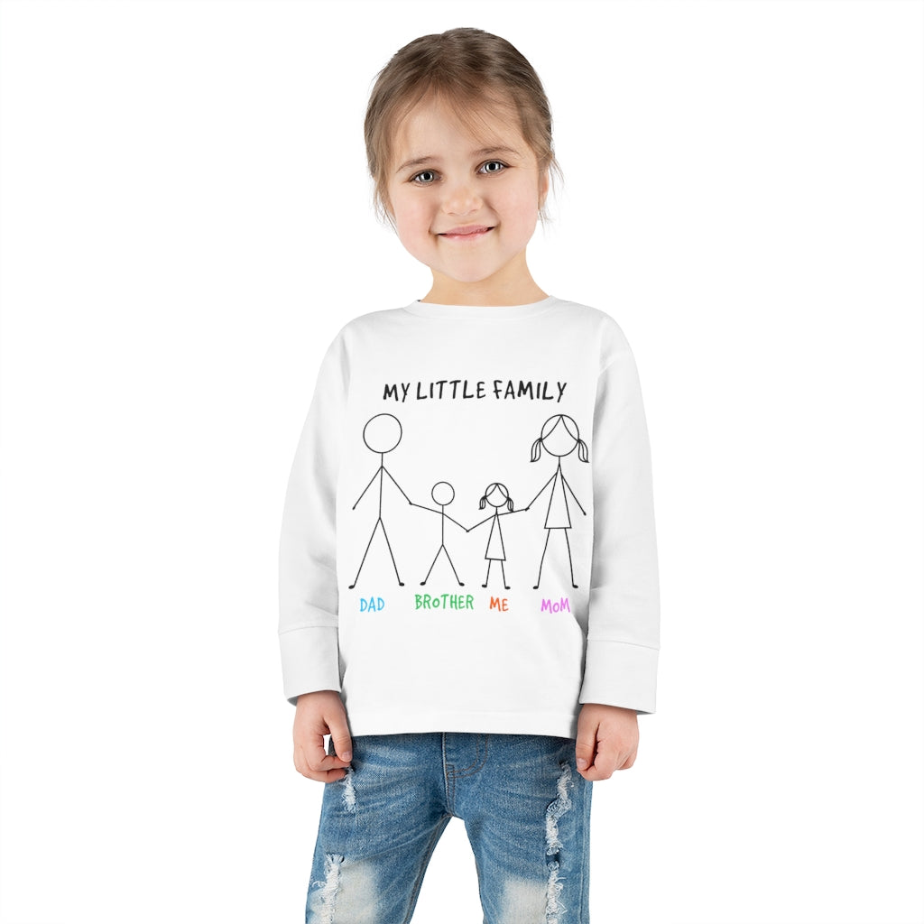 My Little Family Toddler Long Sleeve Tee