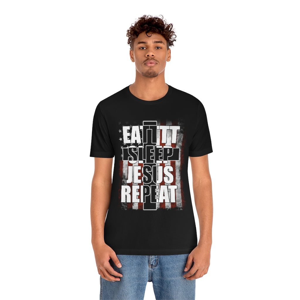 Jesus Repeat Unisex Jersey Short Sleeve Tee