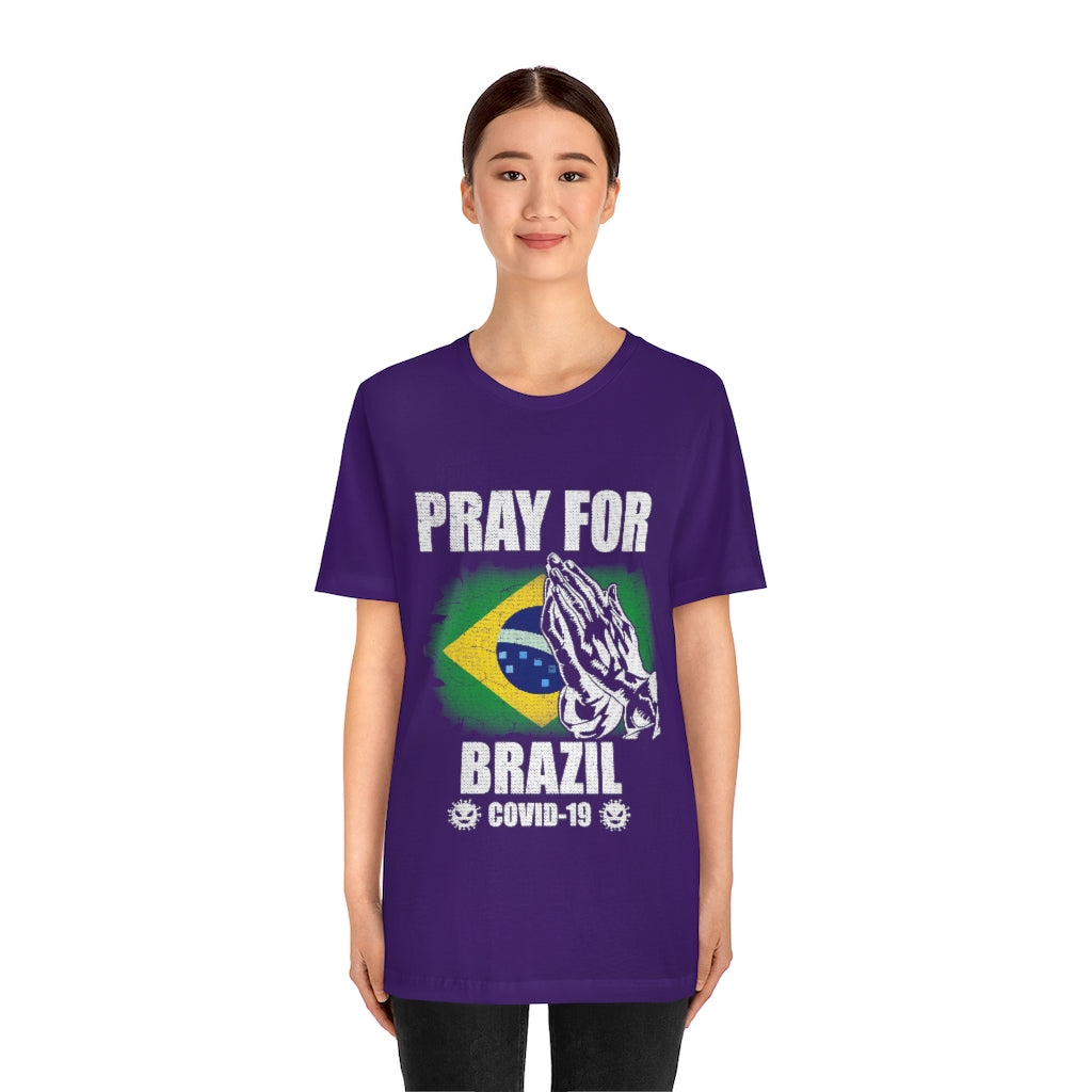 Pray For Brazil Unisex Jersey Short Sleeve Tee