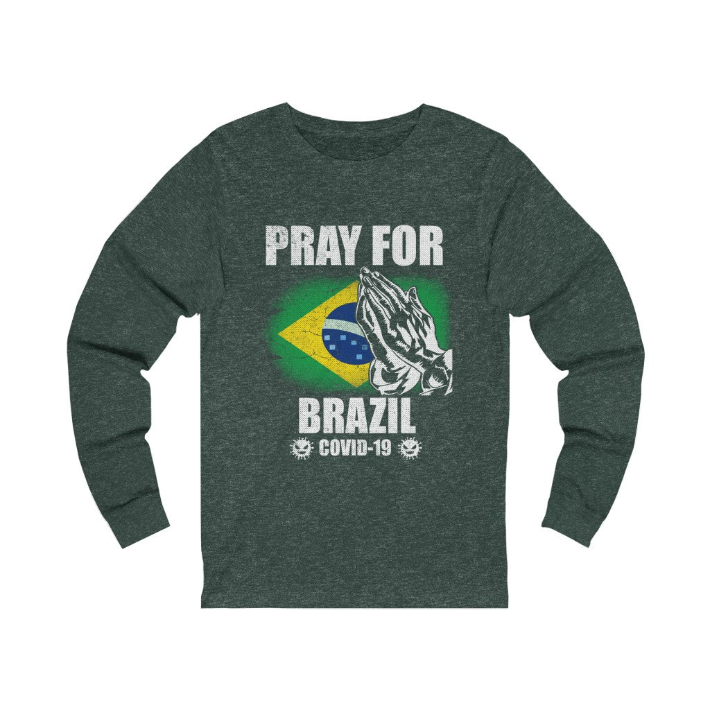 Pray For Brazil Unisex Jersey Long Sleeve Tee