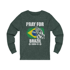 Pray For Brazil Unisex Jersey Long Sleeve Tee