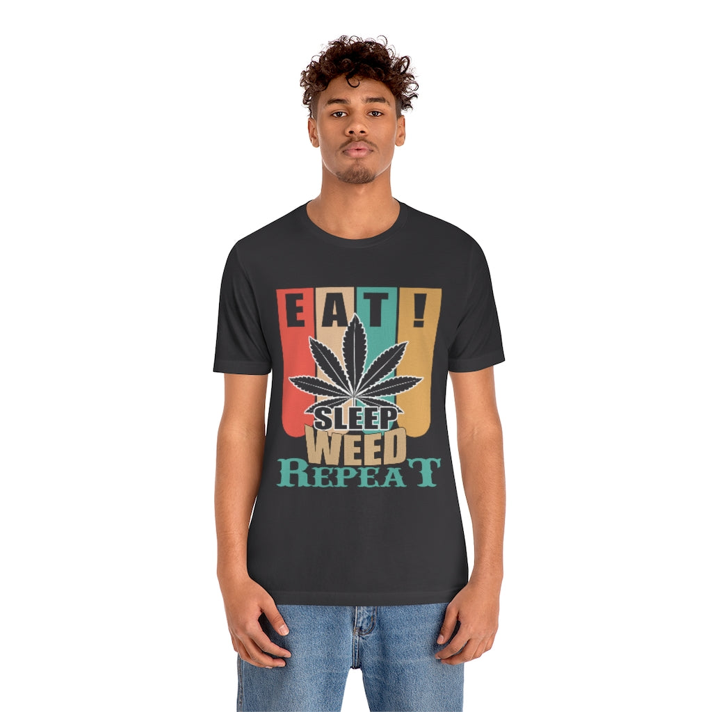 Weed Repeat Unisex Jersey Short Sleeve Tee