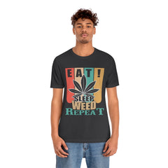 Weed Repeat Unisex Jersey Short Sleeve Tee
